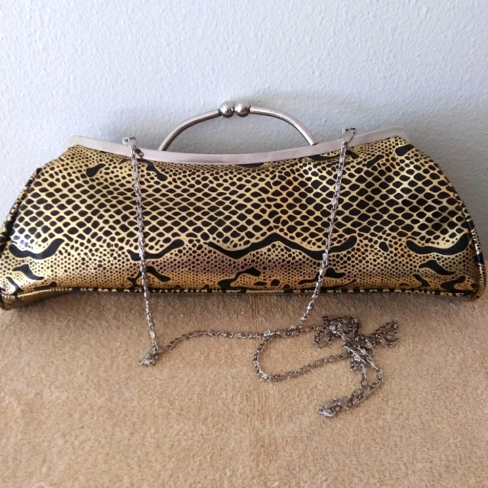 Clutch Purse Black And gold
